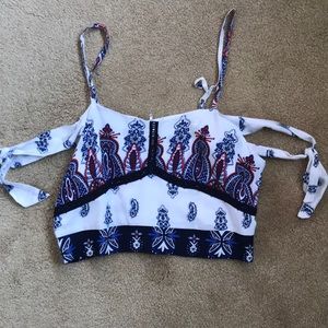 Paisley design crop top